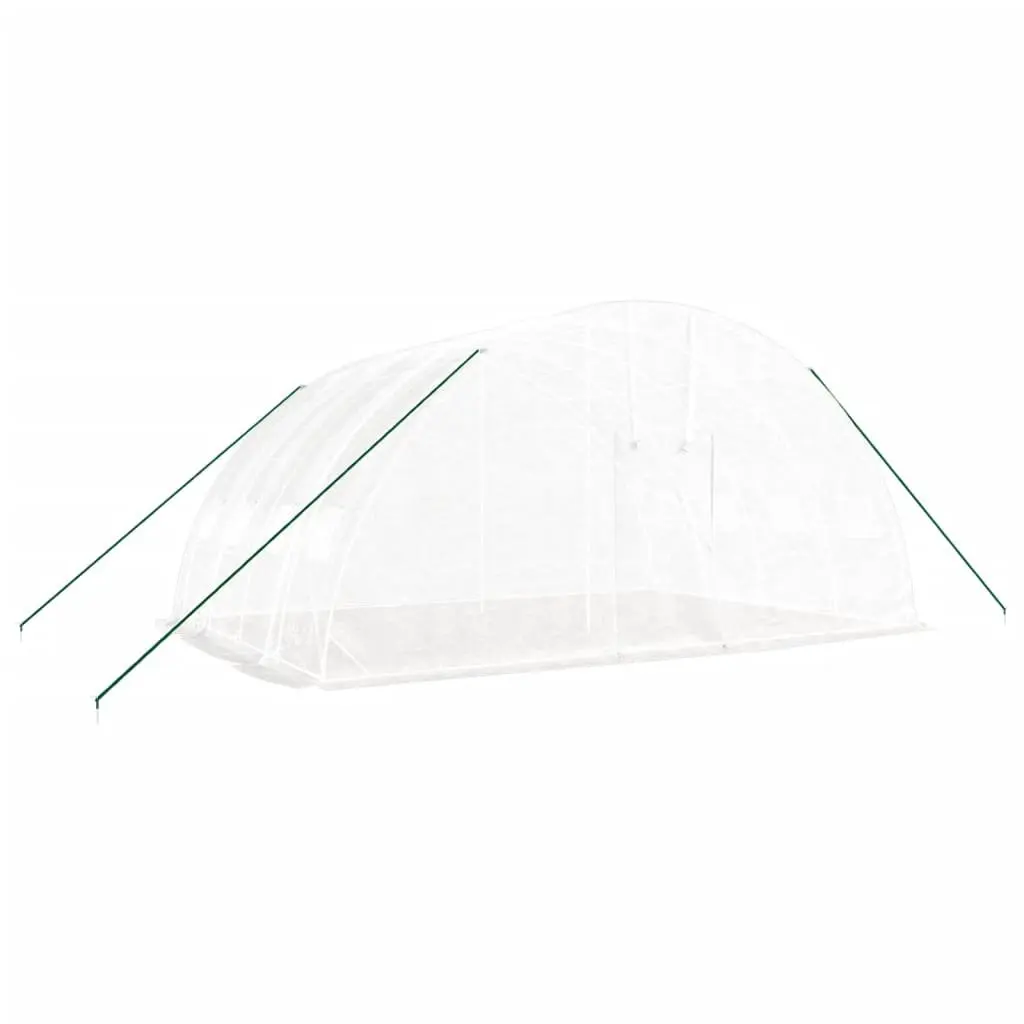 Greenhouse Steel Frame 6x4x2.85m White PE Cover