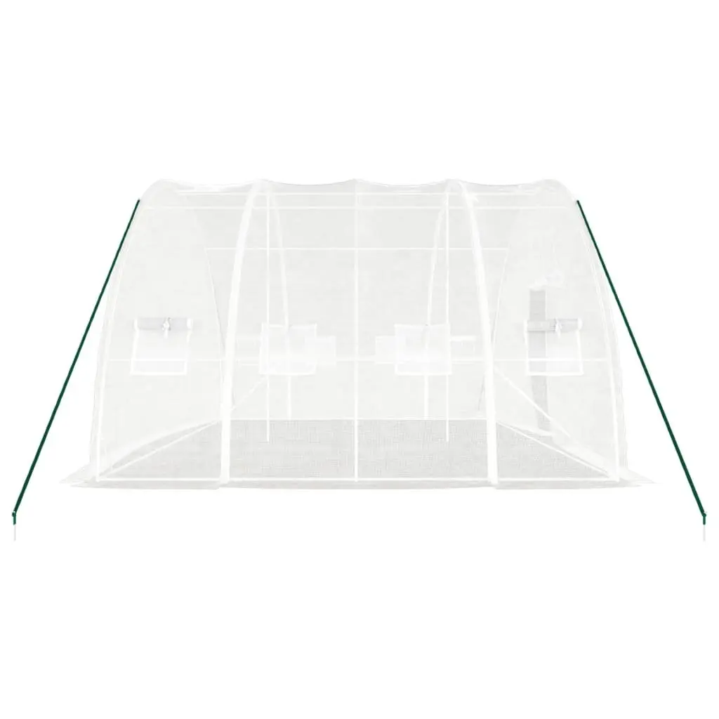 Greenhouse Steel Frame 6x4x2.85m White PE Cover