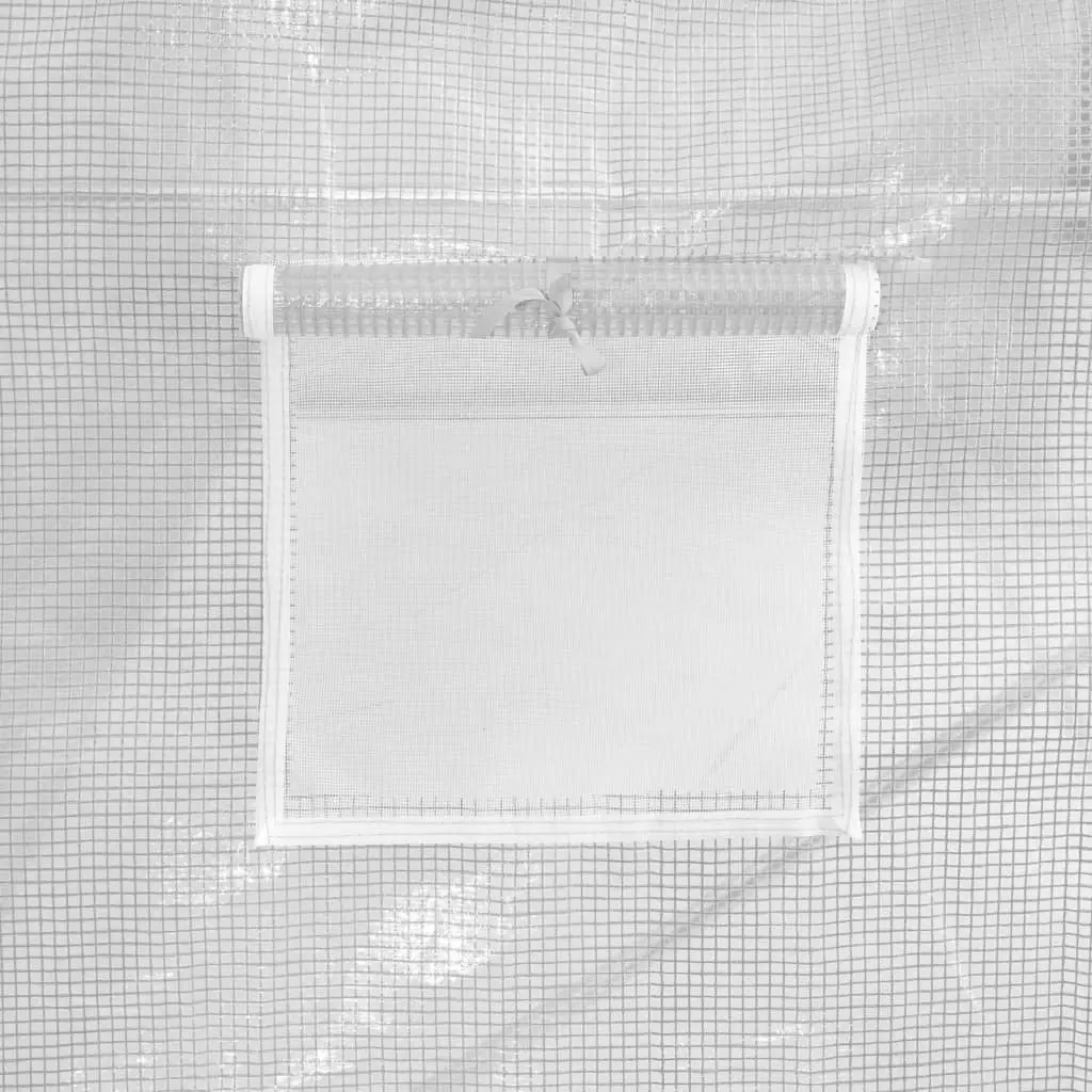 Greenhouse Steel Frame 6x4x2.85m White PE Cover