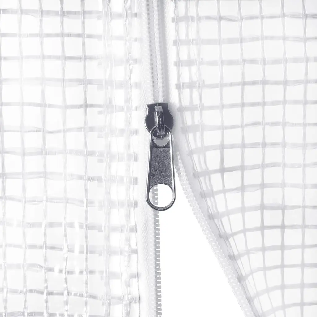 Greenhouse Steel Frame 6x4x2.85m White PE Cover