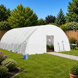 Durable Greenhouse with Steel Frame and PE Cover - 36m²