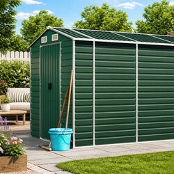 Durable Metal Outdoor Storage Shed for Tools