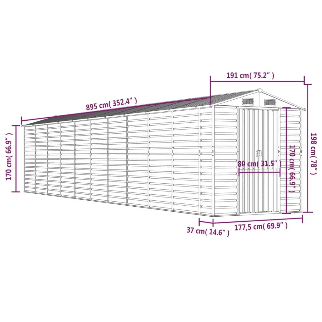 Metal Outdoor Storage Shed for Tools