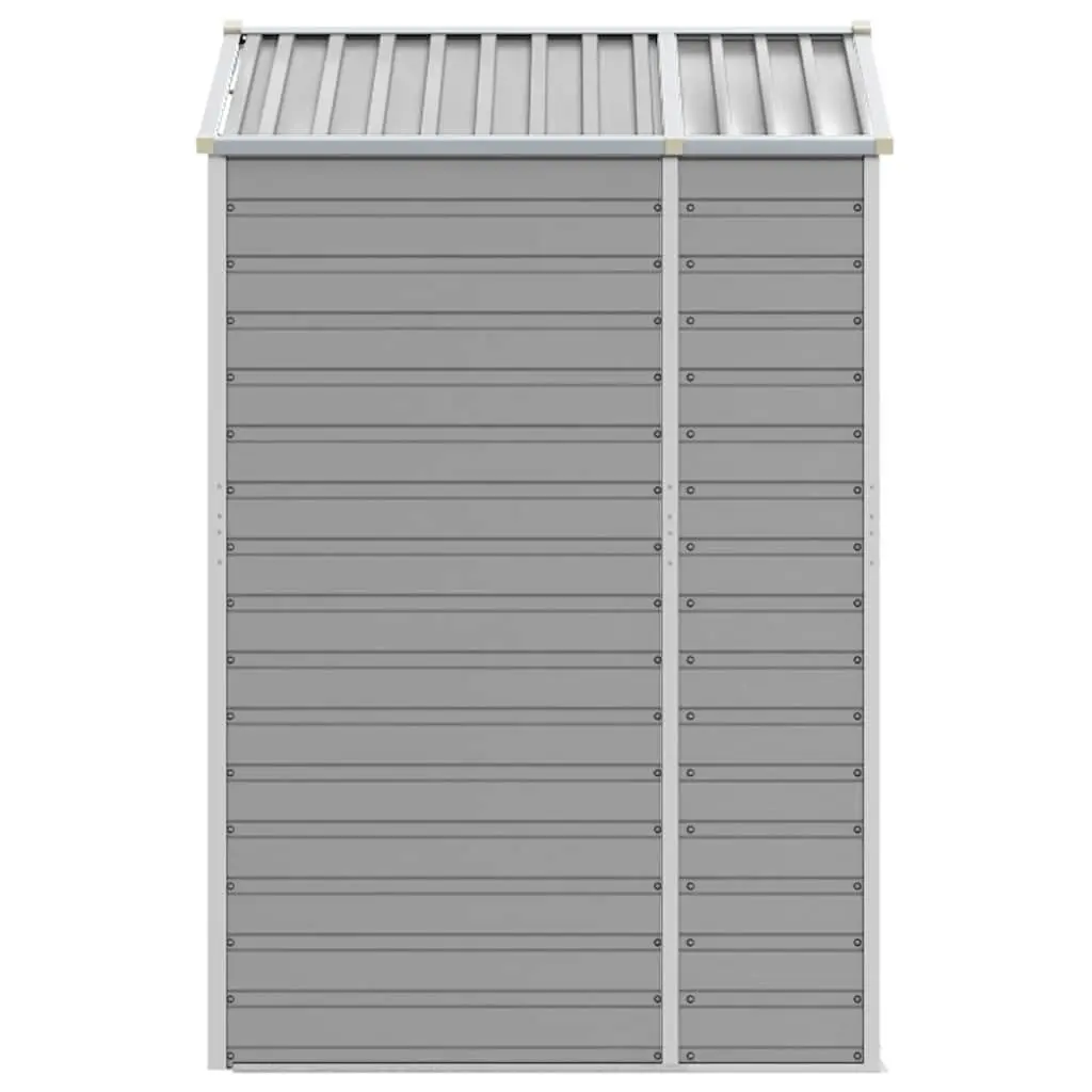 Grey Galvanised Steel Garden Shed 191x130x198cm