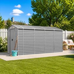 Premium Galvanised Steel Garden Shed for Outdoor Storage