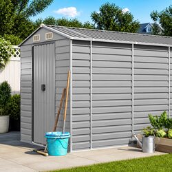Robust Galvanised Steel Garden Shed 191x640x198 cm