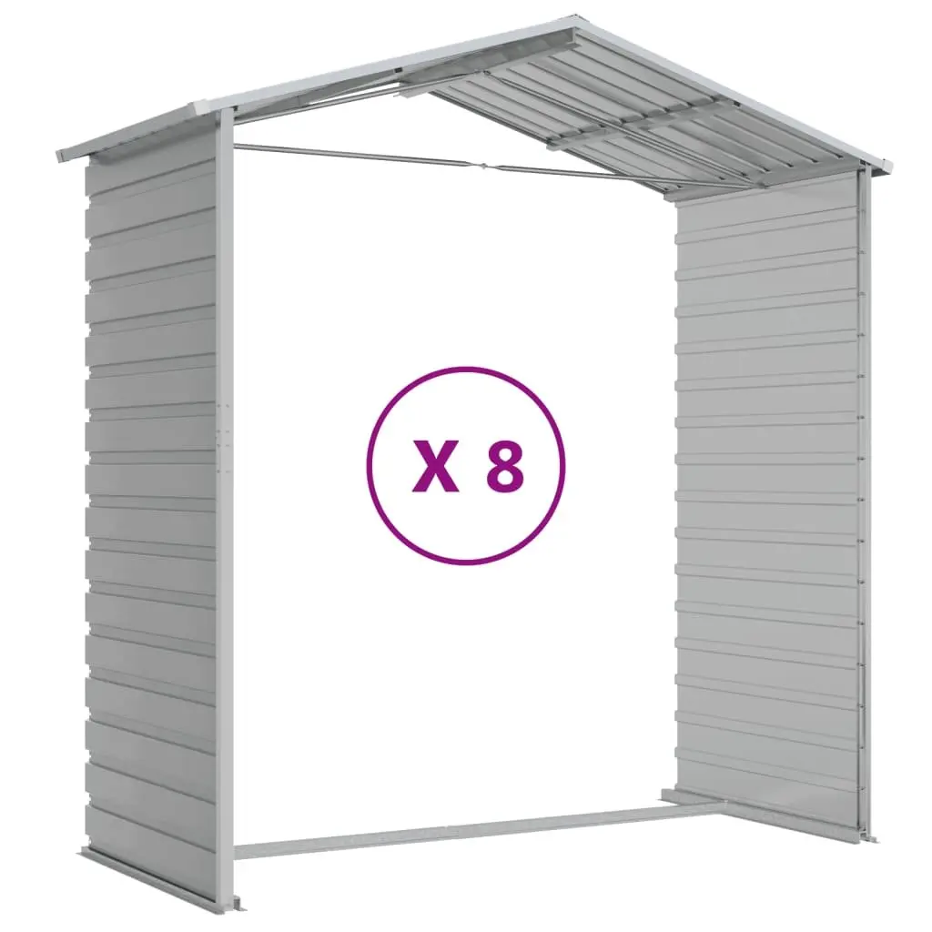 Garden Shed Galvanised Steel 191x725x198 Grey