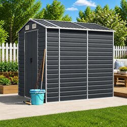 Anthracite Garden Shed - Durable Metal Outdoor Storage