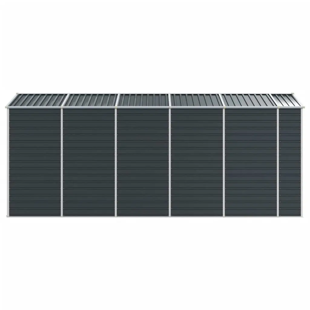Garden Shed Galvanised Steel 191x470x198 cm Anthracite