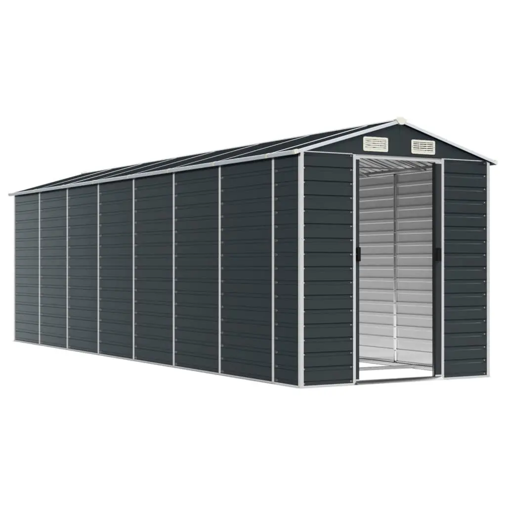 Garden Shed Galvanised Steel 191x640x198cm Anthracite