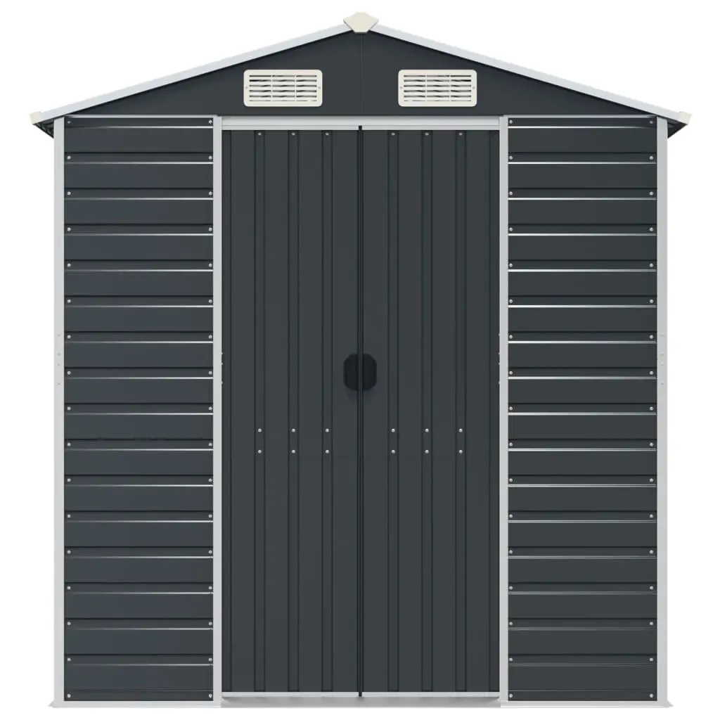 Garden Shed Galvanised Steel 191x640x198cm Anthracite