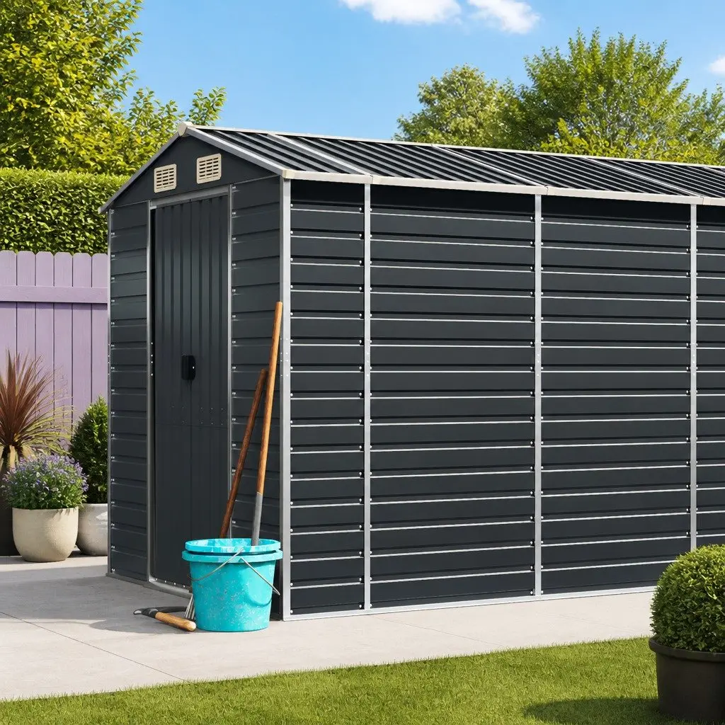 Garden Shed with Metal Roof and Ample Storage 2.7M x 1.9M x 2.3M