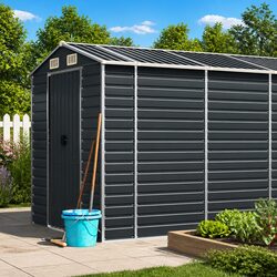 Sturdy Anthracite Garden Shed 191x810x198 cm