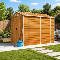 Durable Garden Shed for Outdoor Storage in Brown