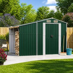High-Quality Galvanised Steel Garden Shed 277x192.5x179cm