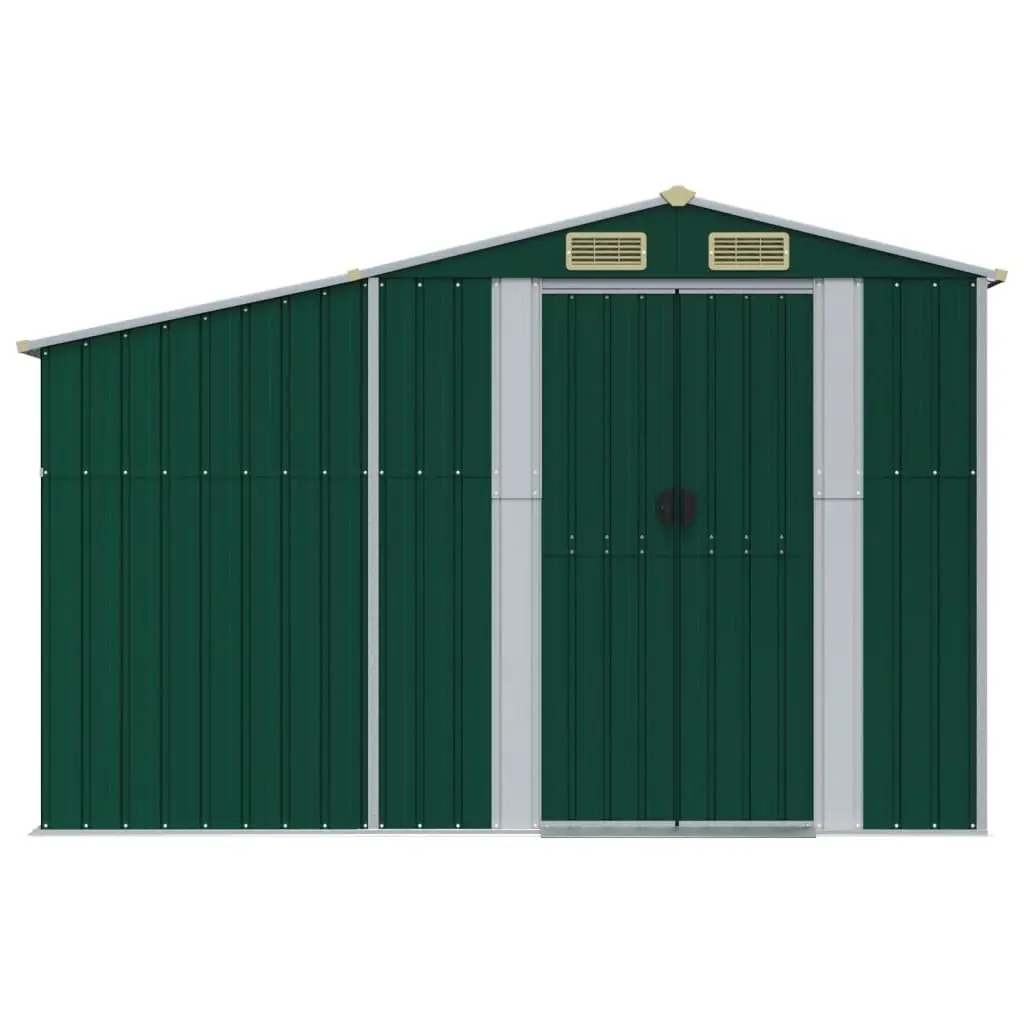 Metal Tool House Green 277x365.5x179cm with Handles