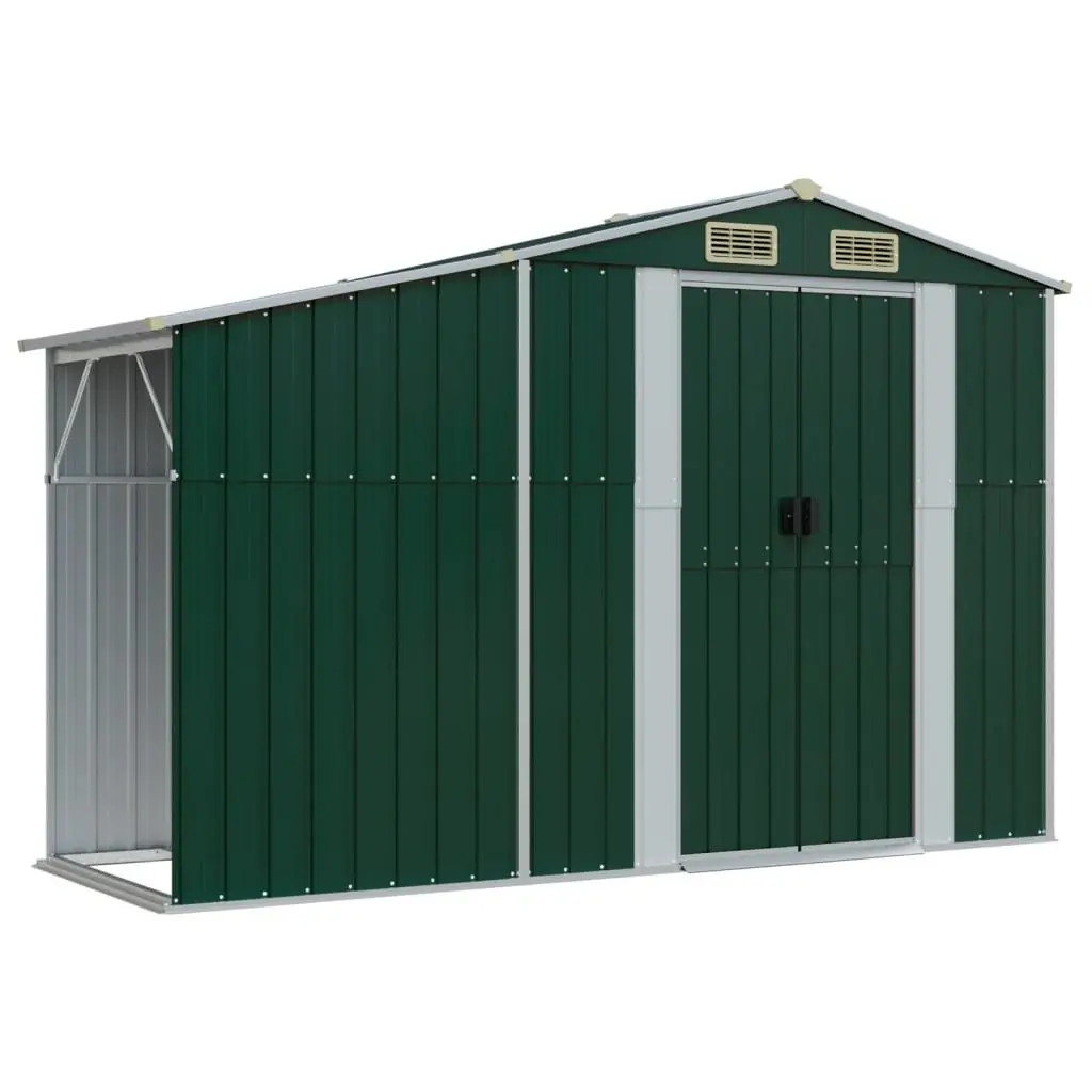 Metal Tool House Green 277x365.5x179cm with Handles