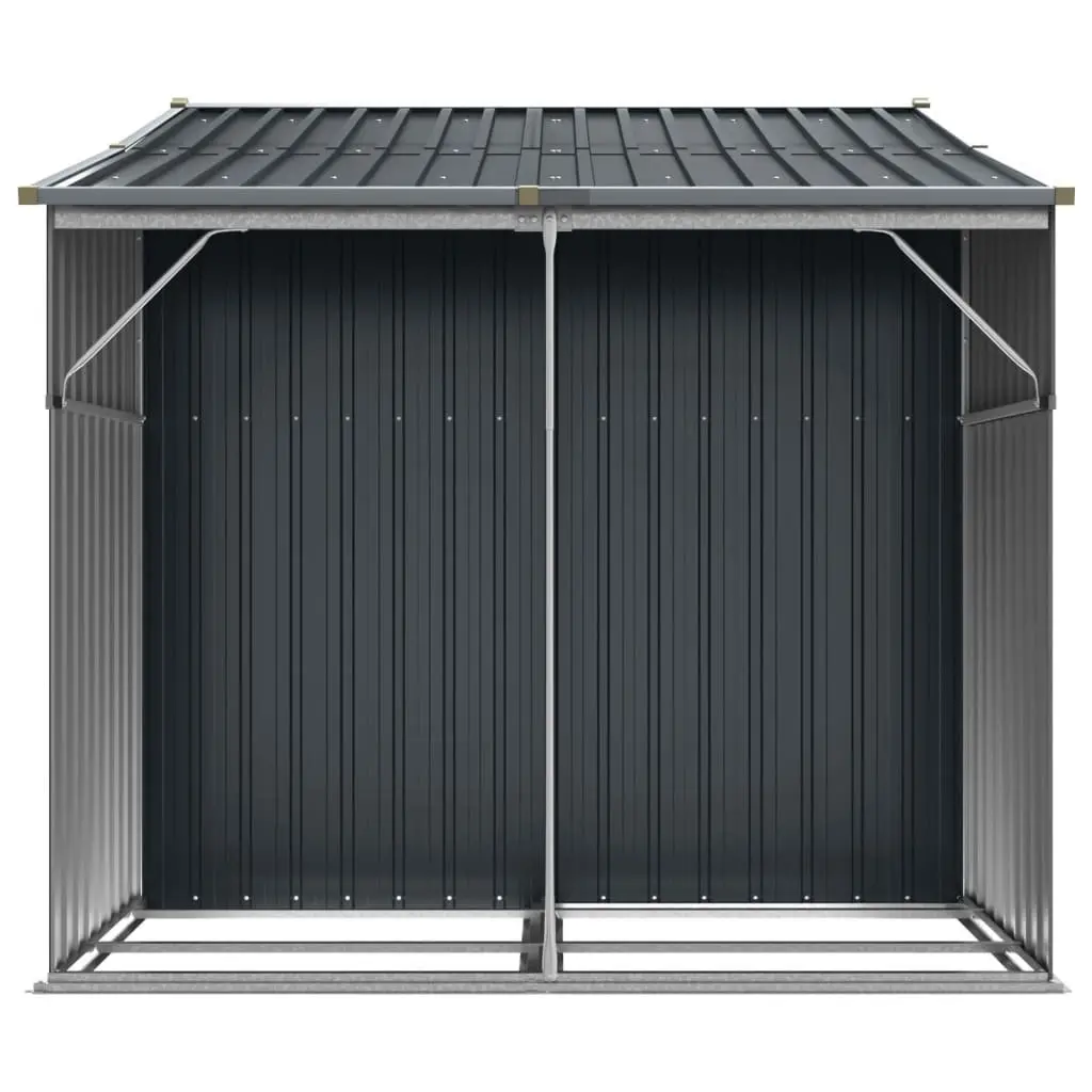 Garden Shed Galvanised Steel 277x192.5x179cm Anthracite