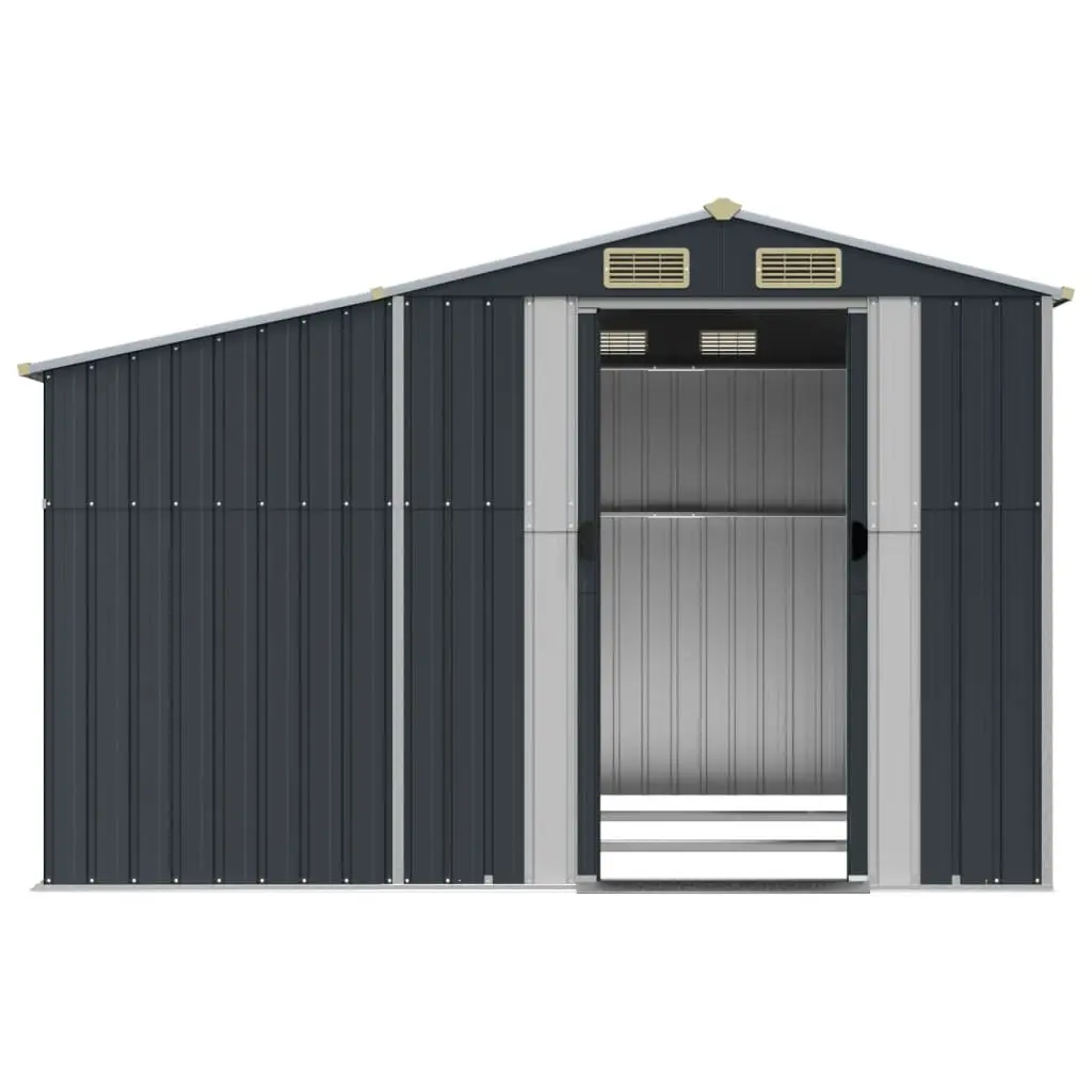 Anthracite Metal Garden Shed 277x279x179cm