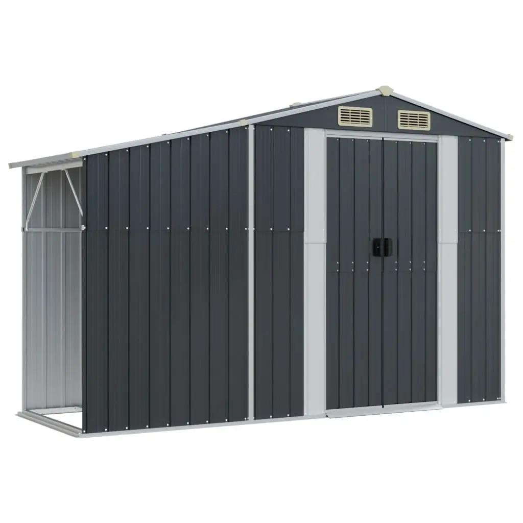 Anthracite Metal Garden Shed 277x279x179cm