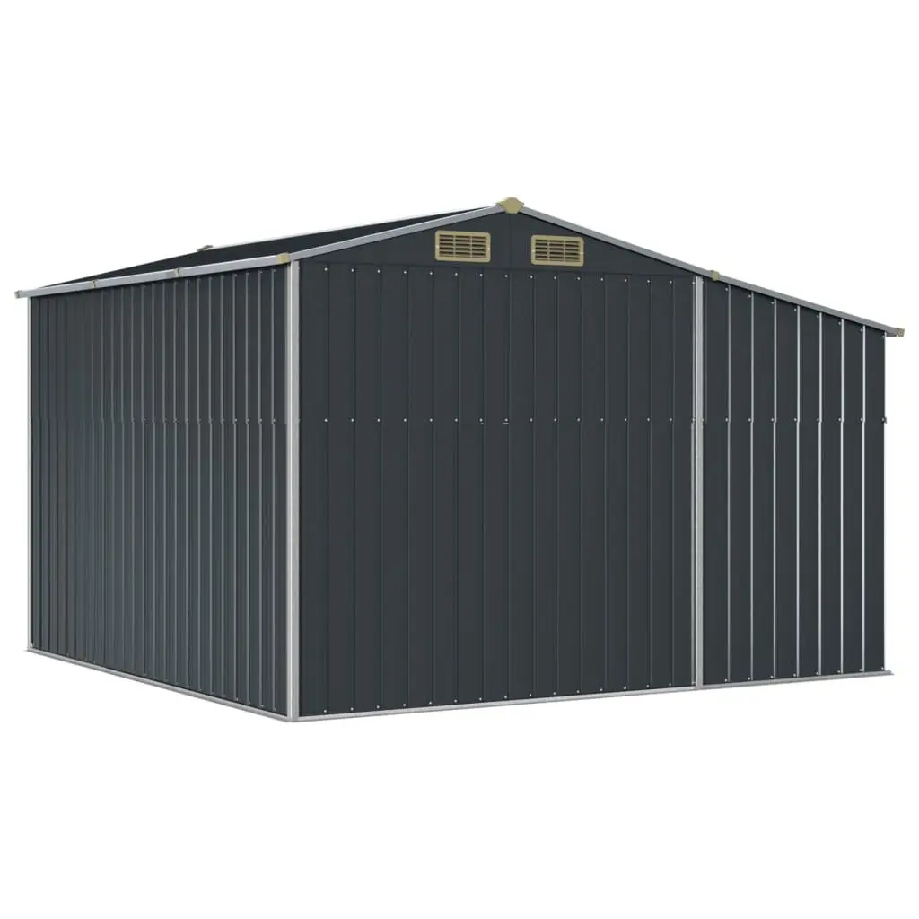 Anthracite Metal Garden Shed 277x279x179cm