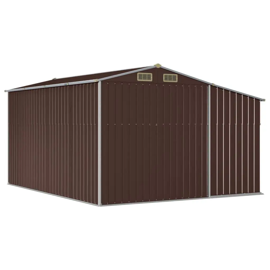 Brown Garden Shed for Outdoor Storage 277x365.5x179 cm