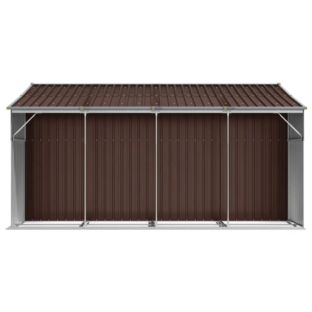 Brown Garden Shed for Outdoor Storage 277x365.5x179 cm