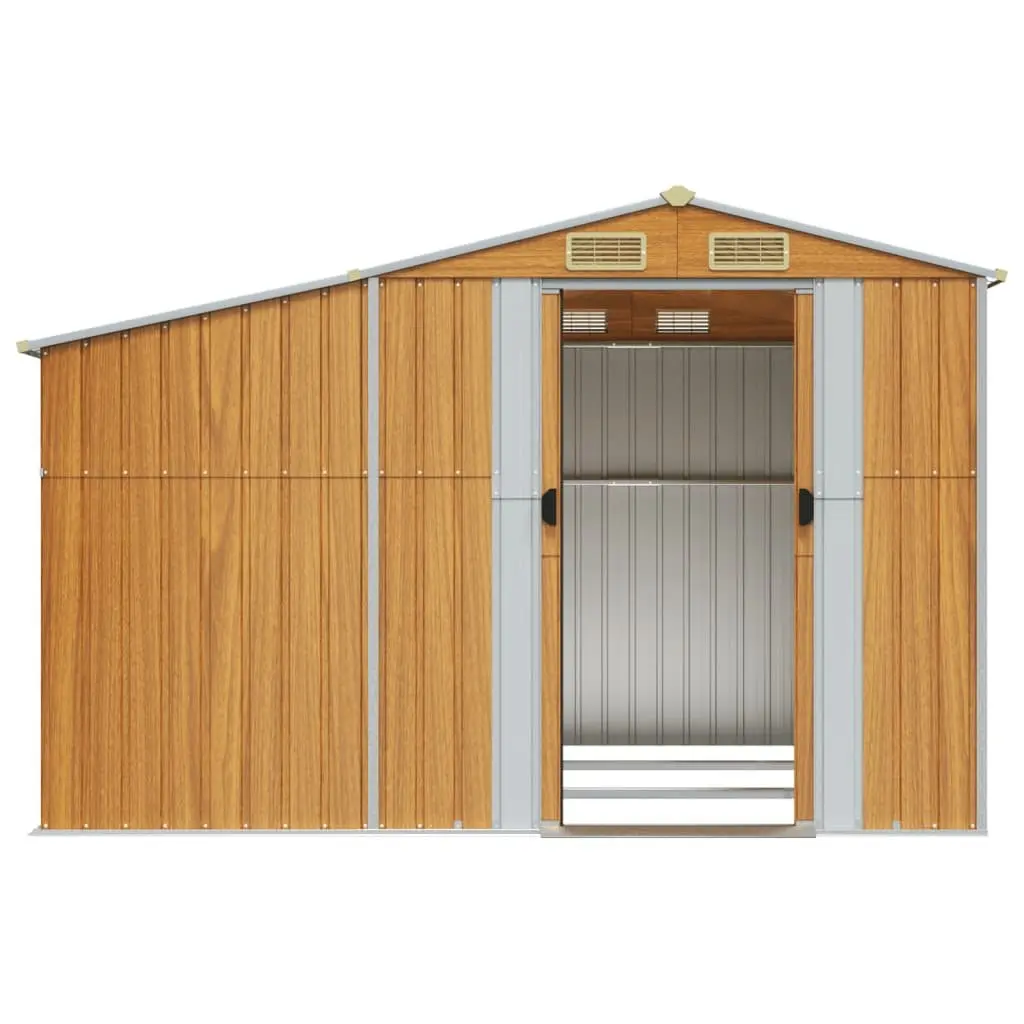 Brown Garden Shed for Outdoor Storage 277x279x179cm