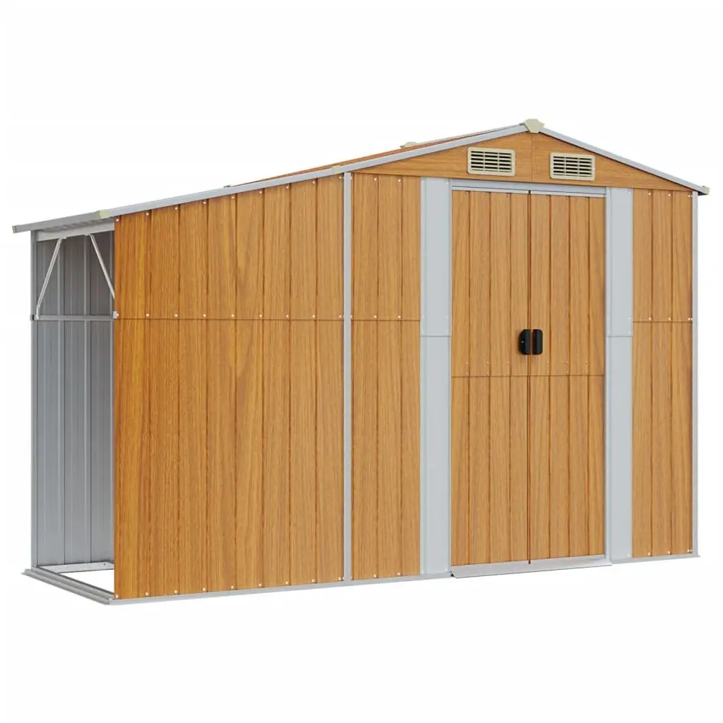 Brown Garden Shed for Outdoor Storage 277x279x179cm