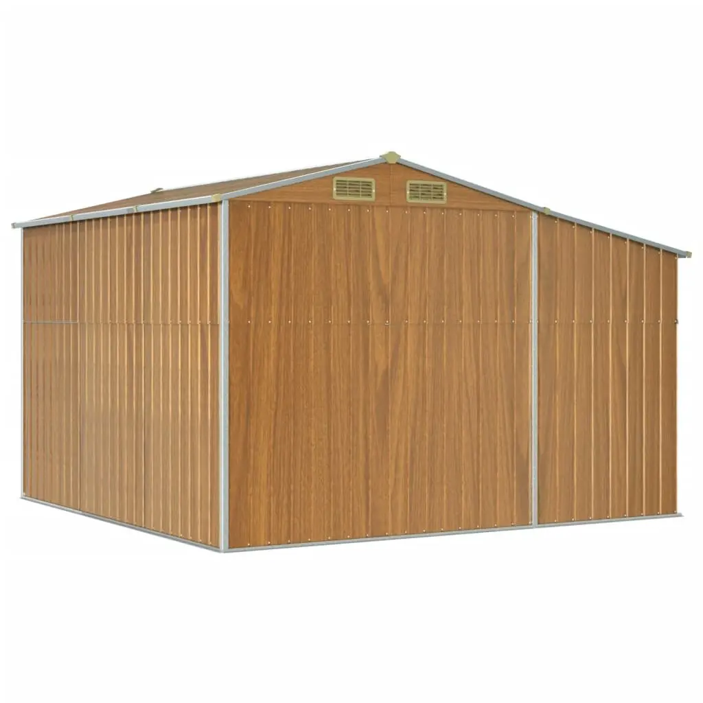 Brown Garden Shed for Outdoor Storage 277x279x179cm
