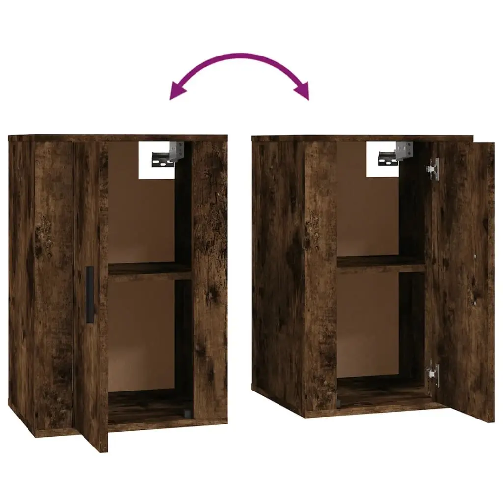 3 Piece Wall-Mounted TV Cabinet Set Engineered Wood Brown
