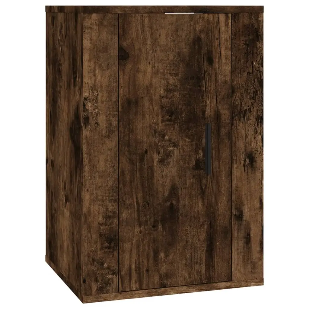 Wall-Mounted TV Cabinet Set in Brown