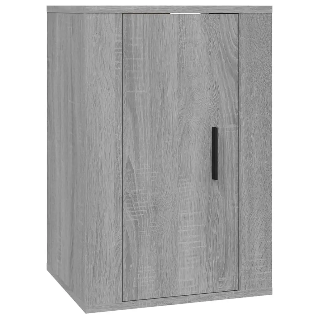 2 Piece Wall-Mounted Grey TV Cabinet Set