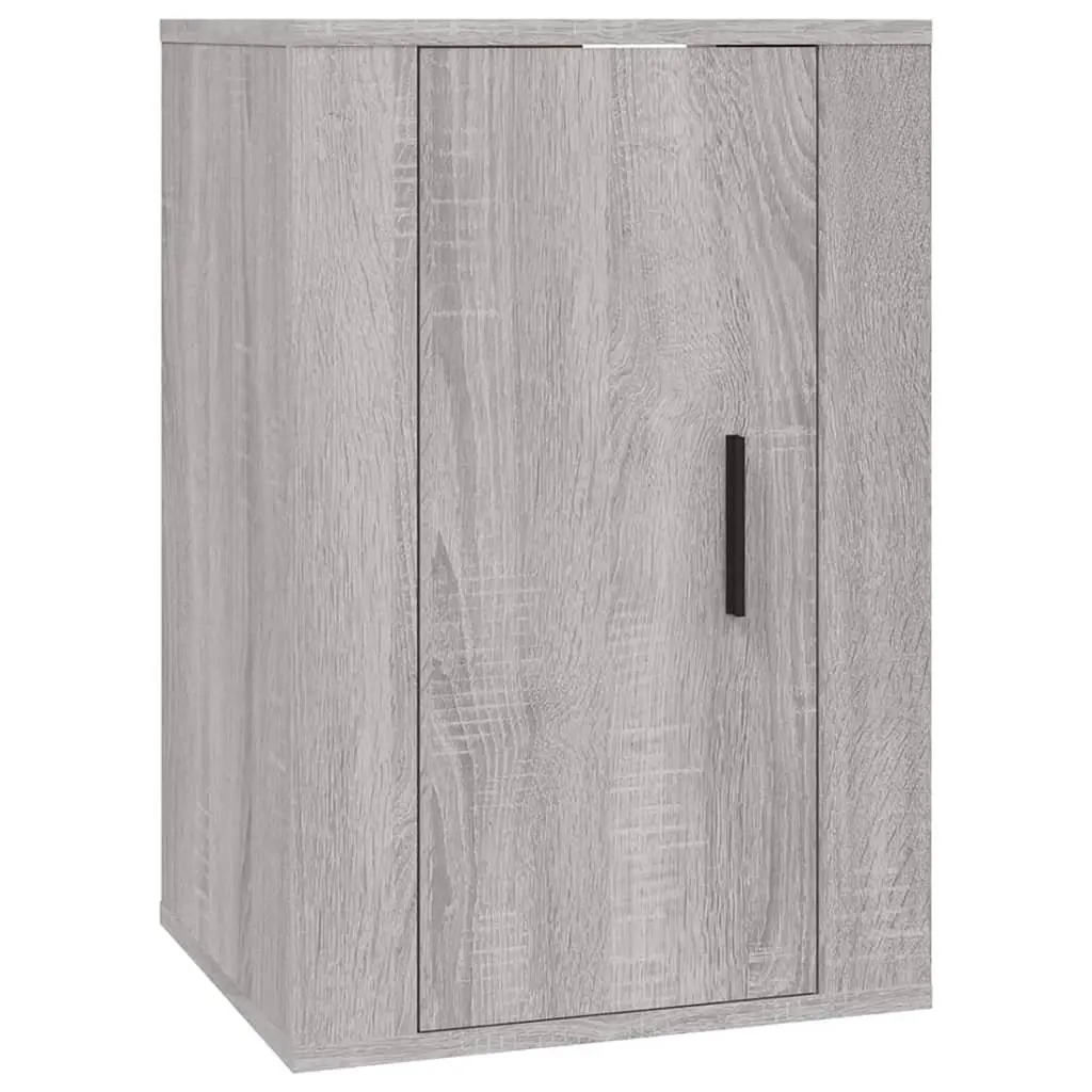Engineered Wood 2 Piece Grey TV Cabinet Set for Storage