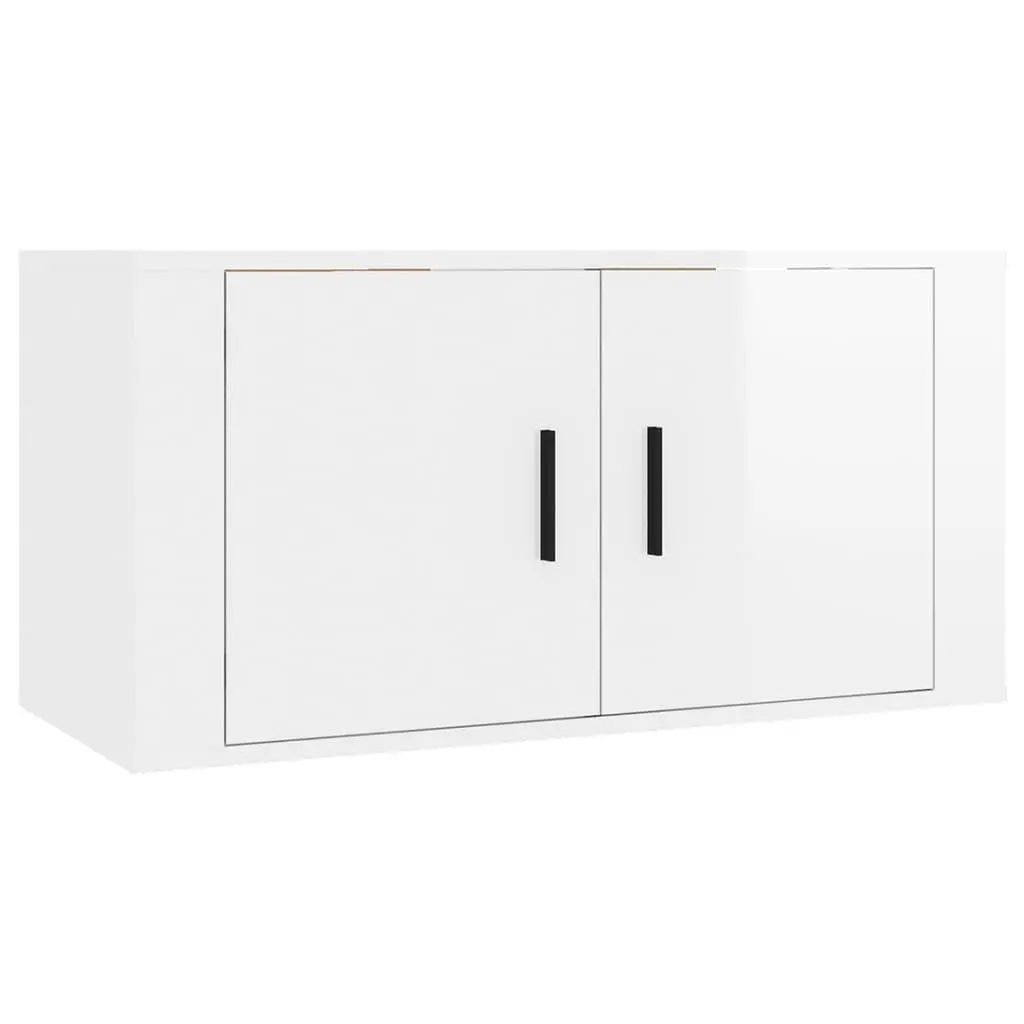 3-Piece Wall-Mounted TV Cabinet Set in White