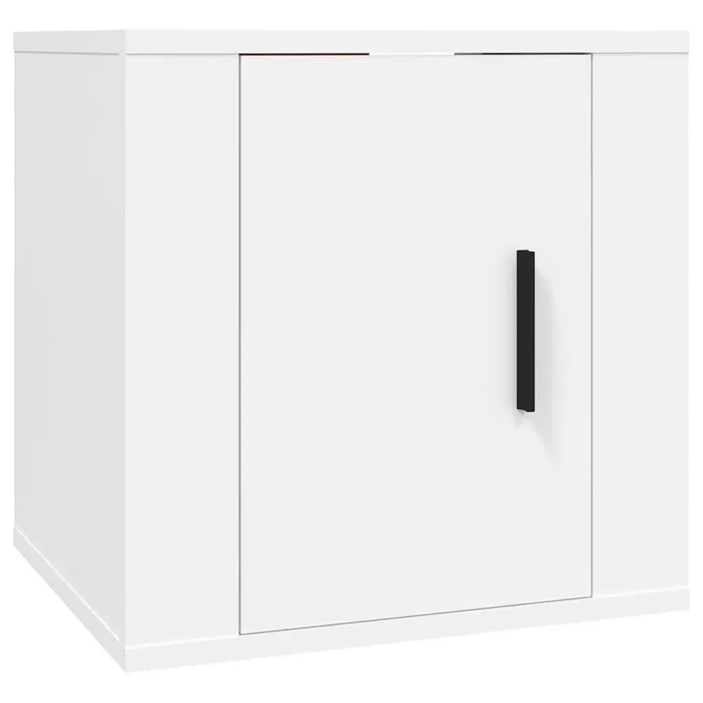 5 Piece TV Cabinet Set Engineered Wood Wall Mounted Storage White