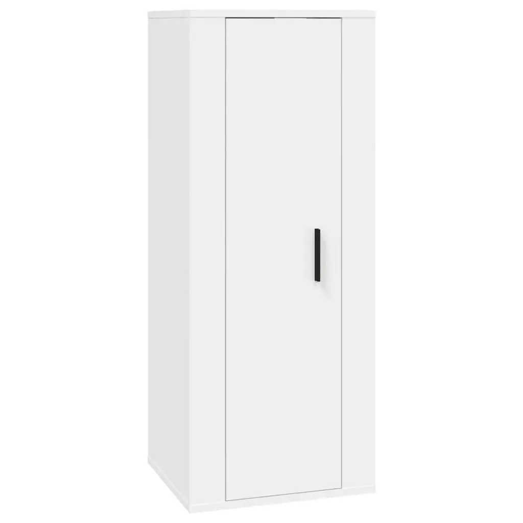 5-Piece White Engineered Wood TV Cabinet Set for Storage