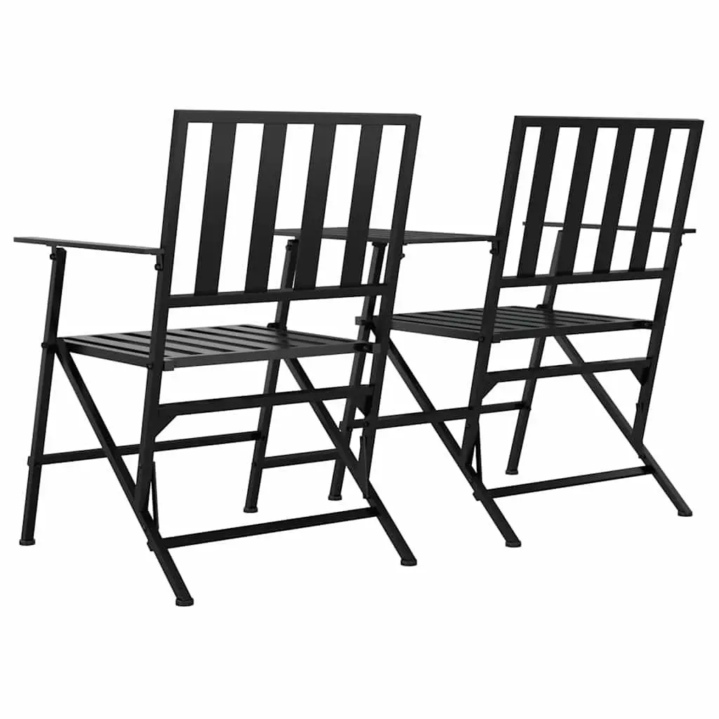 Folding 2-Seater Garden Bench 137cm with Table