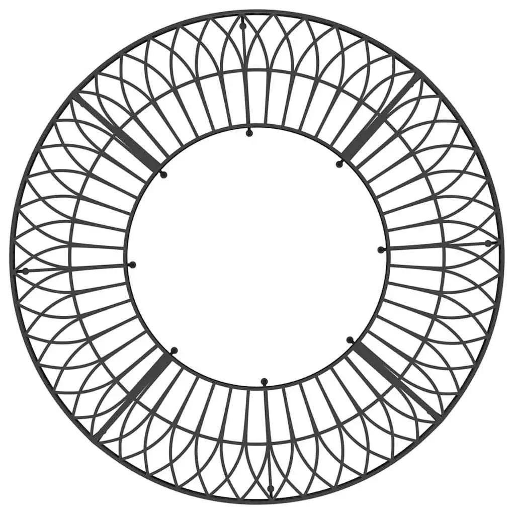 Round Bench Steel Ø160 cm Black