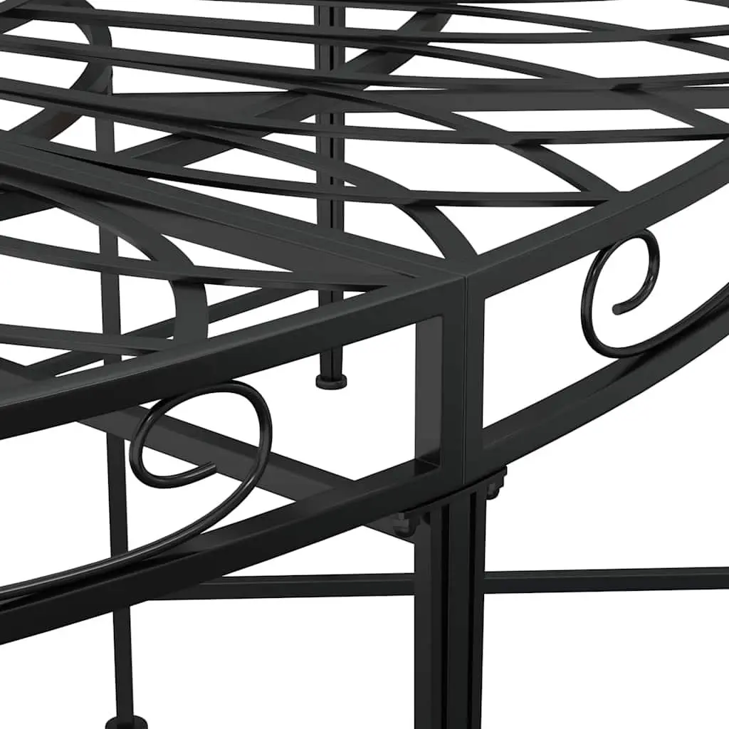 Round Bench Steel Ø160 cm Black