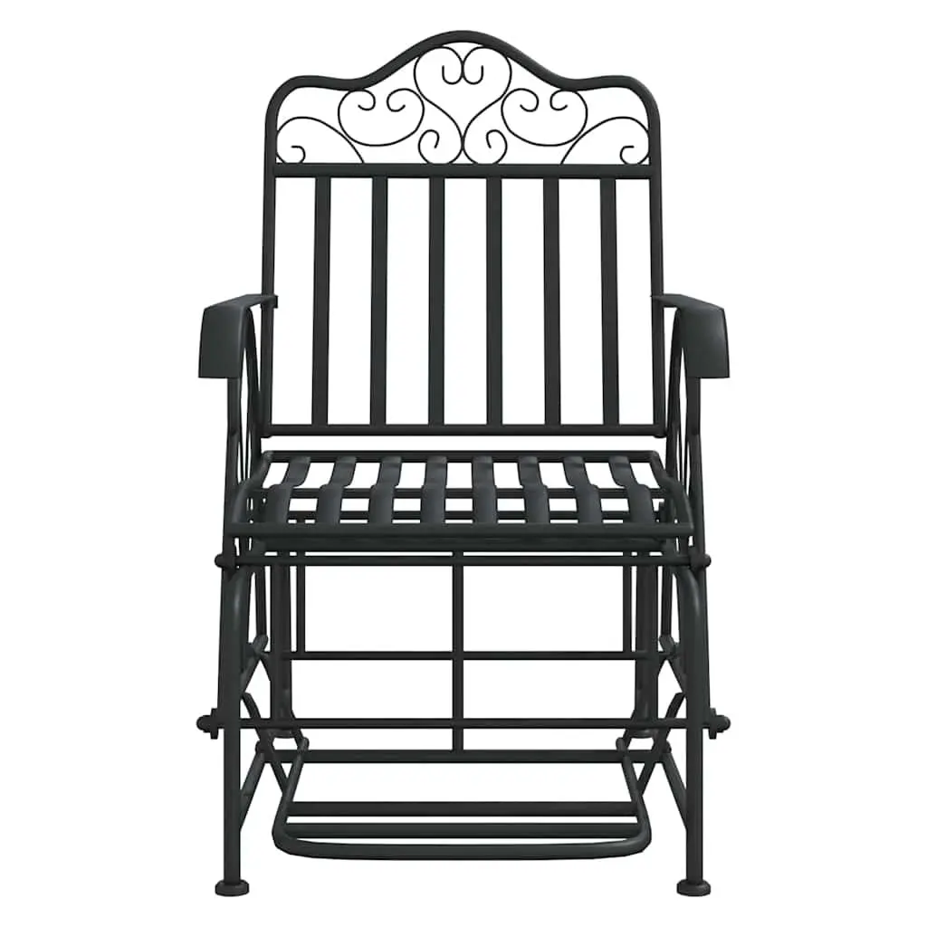 Glider Bench Steel 61cm Black Rocking Chair
