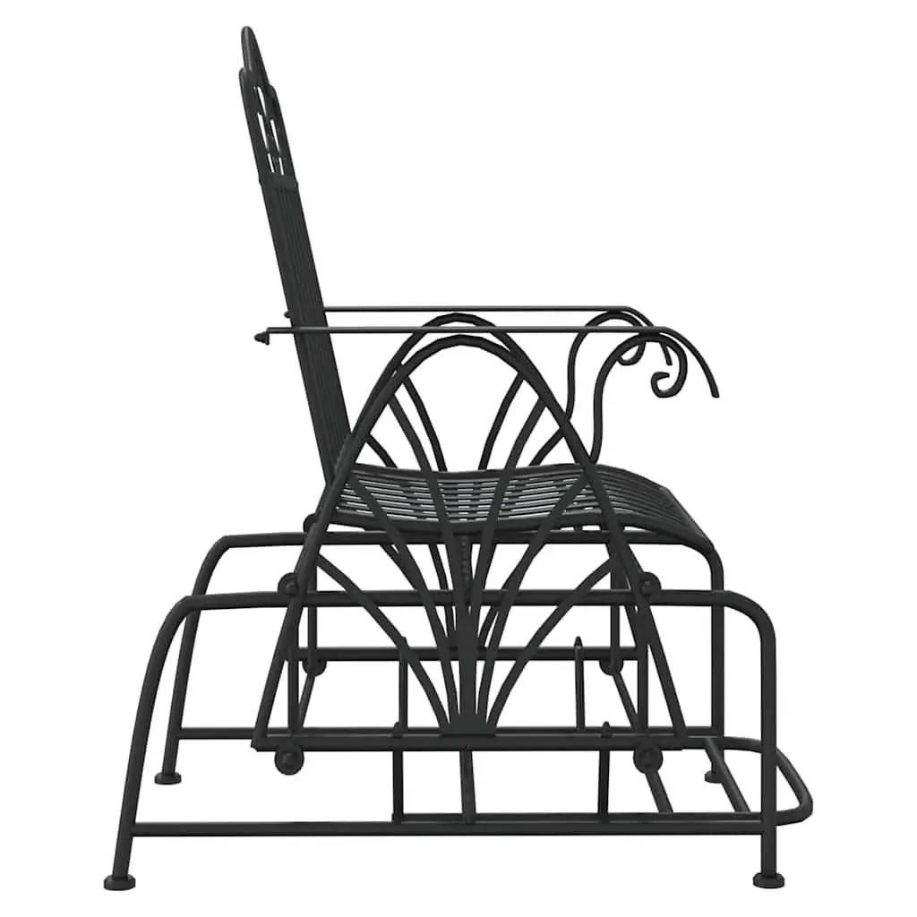 Glider Bench Steel 61cm Black Rocking Chair