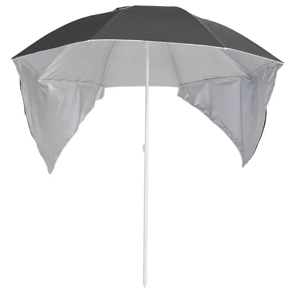 Beach Parasol with Detachable Walls, Anthracite 215cm