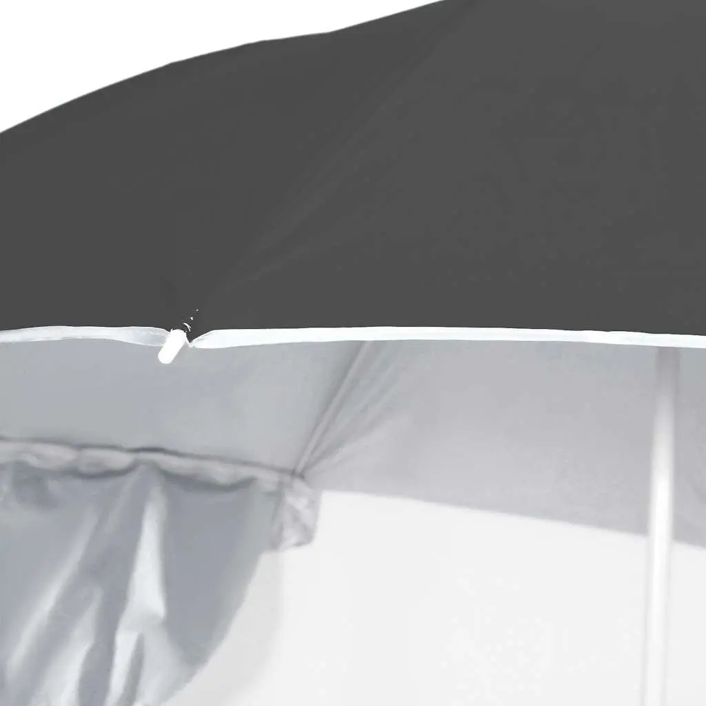 Beach Parasol with Detachable Walls, Anthracite 215cm