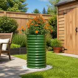 Sturdy Galvanised Steel Garden Planter 40x40x68cm