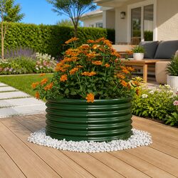 Sturdy Green Garden Planter Raised Bed 80x80x36cm