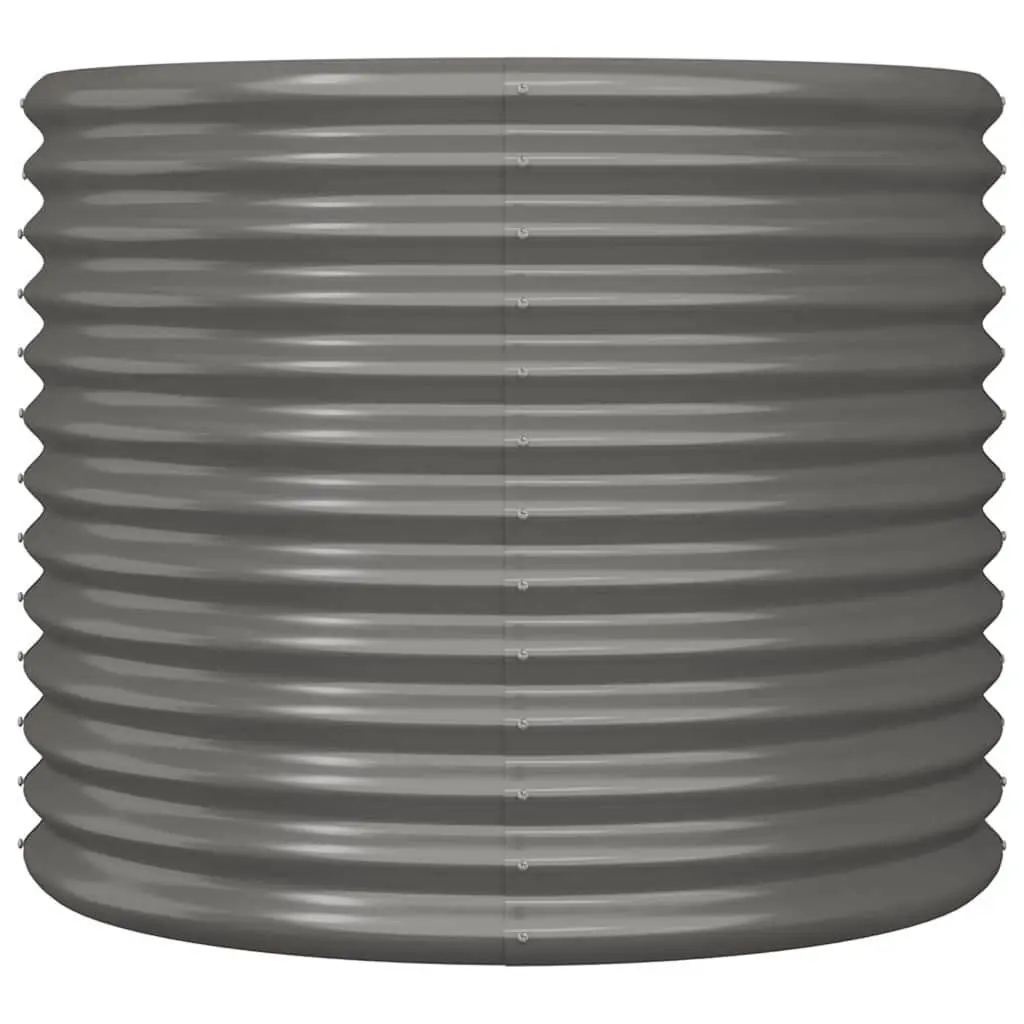 Garden Planter Galvanised Steel 80x80x68cm Grey