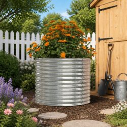 Sturdy Outdoor Galvanised Steel Garden Planter Box
