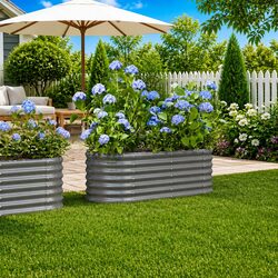Durable Galvanised Steel Raised Garden Bed Planter
