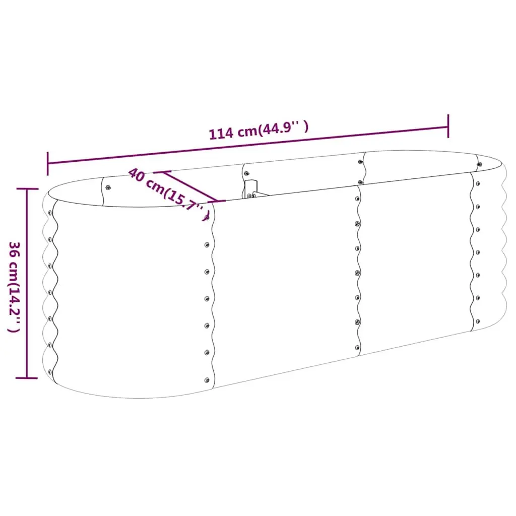 Galvanised Steel Raised Garden Bed Planter